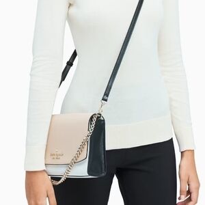 Kate Spade warm beige multi tricolor Carson convertible crossbody bag